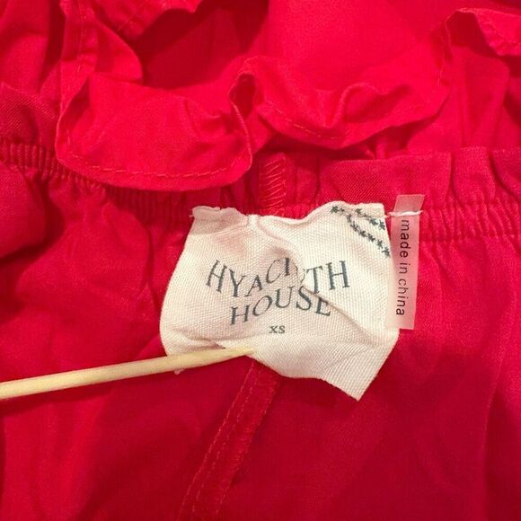 Tuckernuck HYACINTH HOUSE Red Maria Mini Dress XS Ruffle $118.00 - Picture 9 of 9